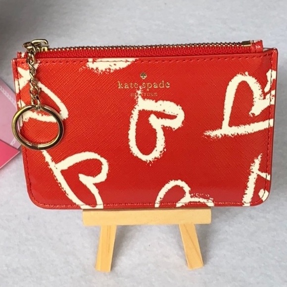 kate spade Handbags - KATE SPADE BITSY LIPSTICK HEARTS WALLET BNWT